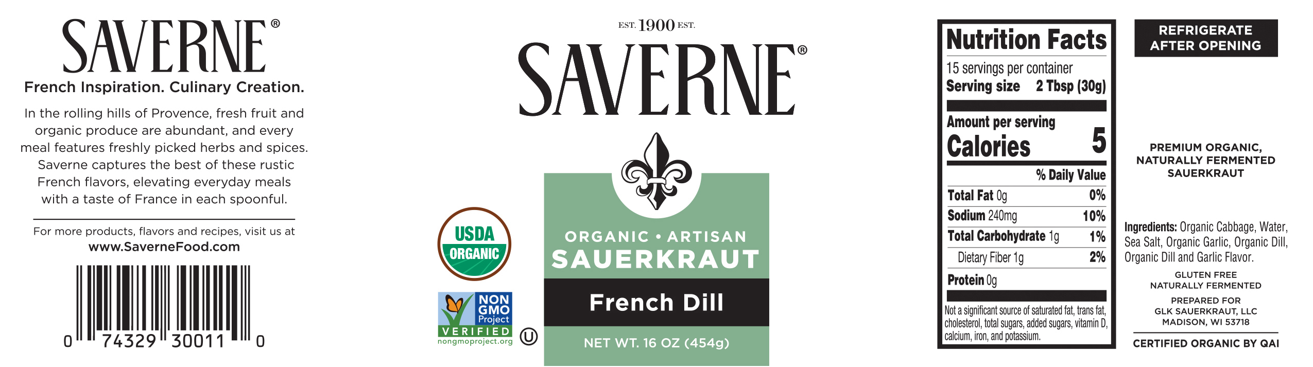 French Dill Sauerkraut Saverne